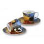 Komplet dwóch filiżanek Carmani 125ml espresso ze spodkami - V. van Gogh, Taras kawiarni nocą - 3